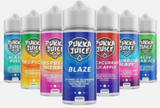 Pukka Juice 100ml Shortfill Range – bold fruity & menthol flavors, 0mg nicotine, smooth vape & dense clouds.